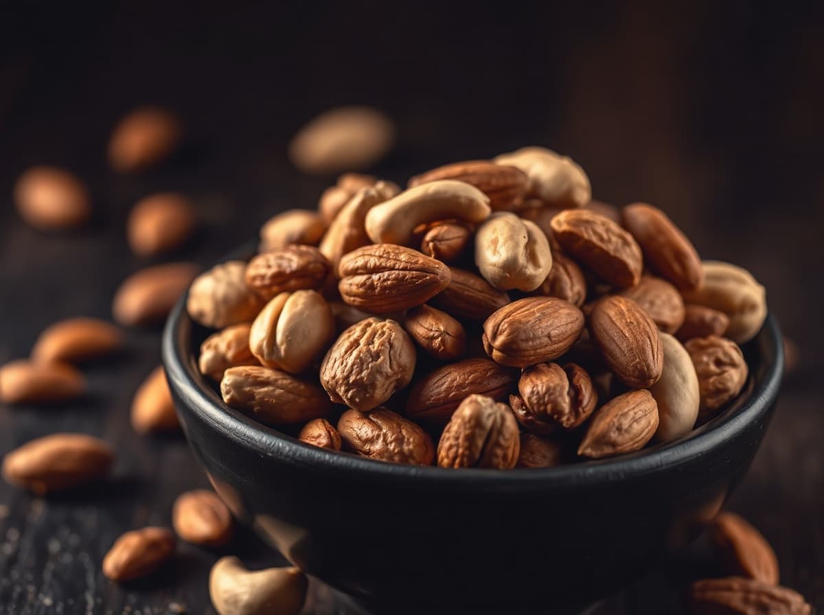 Koyu seramik kasede premium karışık kuru yemiş